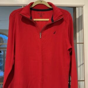 Nautica Red Zip Up Sweater, Boys size 18-20